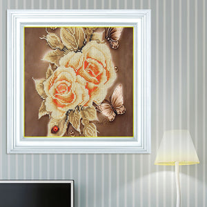 5D Flower Butterfly Rose DIY Diamond Painting Embroidery Cross Stitch Home Decoration