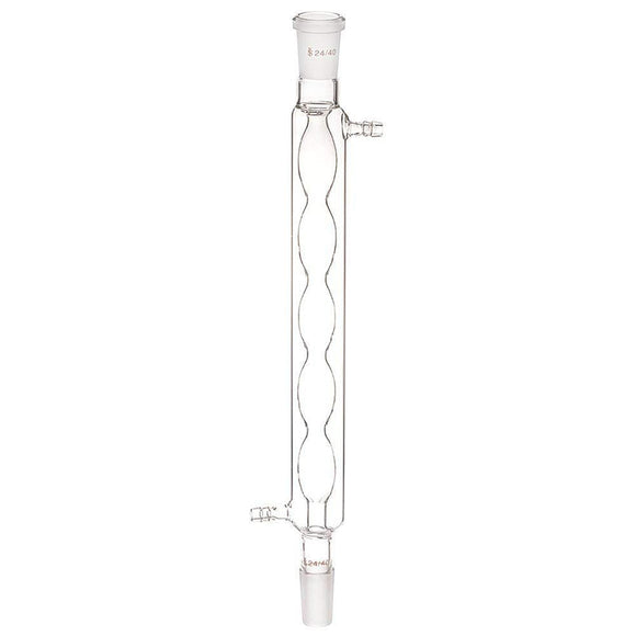 24/40 300mm Glass Allihn Condenser Chemistry Lab Experiment Test With Spherical Inner Tube Straight Mouth