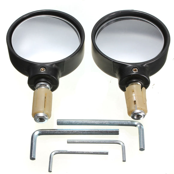 22mm 7/8inch Handlebar Round Motorcycle Bar End Mirrors