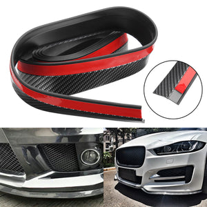 2.5M Carbon Fiber Color Car Front Bumper Spoiler Lip Splitter Protector Auto Trim Sticker Universal