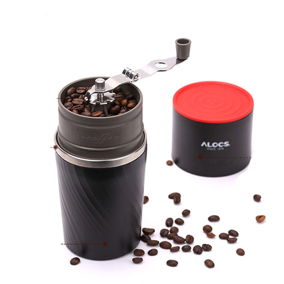 Alocs Camping Travel Coffee Grinding Machine  4 In 1 Brewed Coffee Bean Grinder Mug Cup