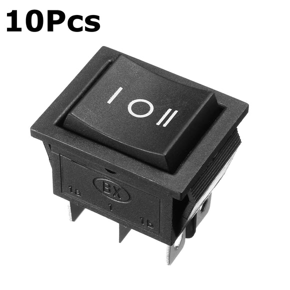 10pcs 250V AC 6 Pin 3 Position Rocker Switch Hoist Boat ON-OFF-ON Push Button Switch