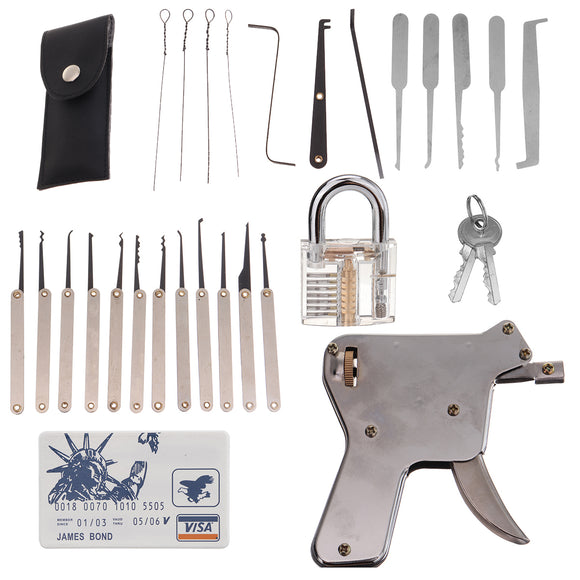 Strong Lock Pick Locksmith Tool Door Lock Opener Fast Unlock Spanner Blades Kit