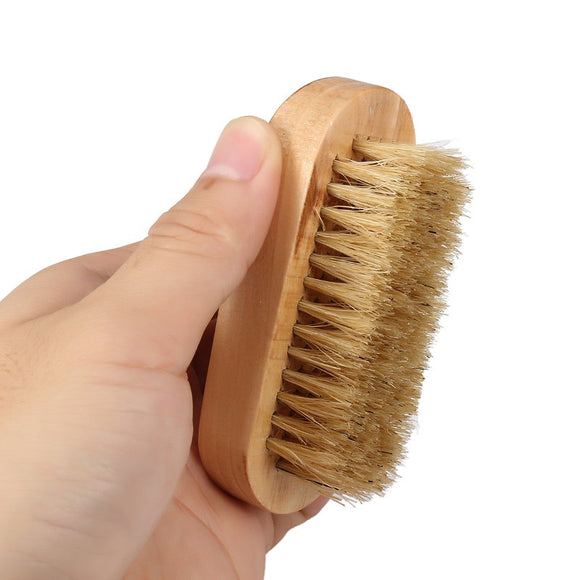 Portable Natural Boar Bristle Beard Men' s Mustache Wood Brush