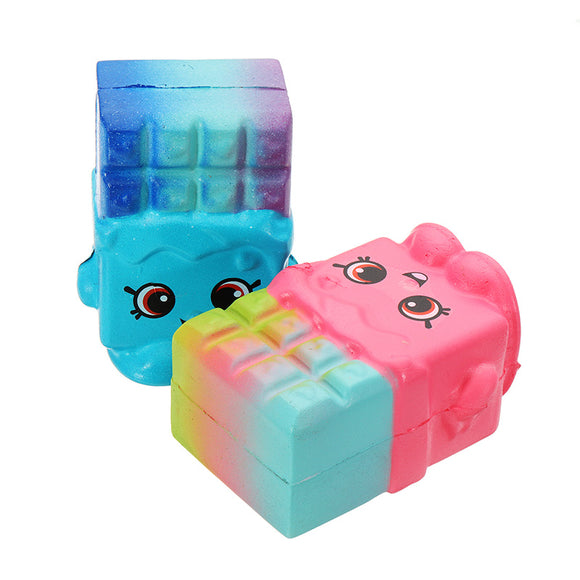 2Pcs Waffle Cake Squishy 6.5*3.5cm Slow Rising Soft Collection Gift Decor Toy