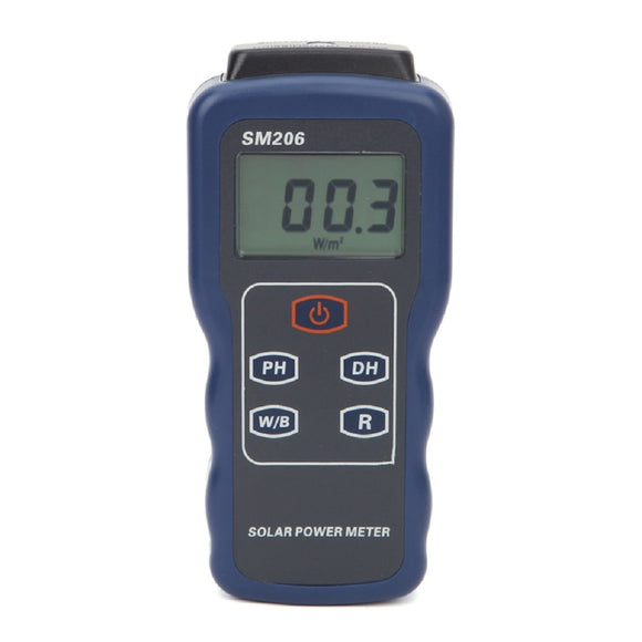 SM206 High Precision Solar Power Meter Light Meter Data Hold and Peak Hold For Solar Radiation Meter