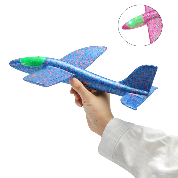 35cm Hand Launch Throwing Aircraft Airplane Glider DIY Inertial Foam EPP Plane Toy With Led Light