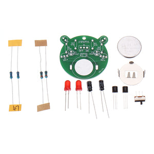 DIY Electronic Kit Set Cartoon Bear LED Flash Light Production Kit Simple Flash Parts DIY Skill Competition Triode Soldering