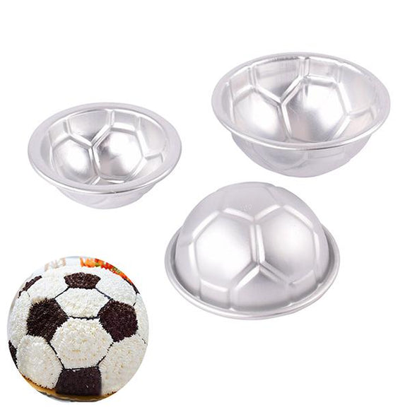 6pcs Set Aluminum Metal Sphere Football Bath Bomb Molds 3 Size DIY Cake Crafts