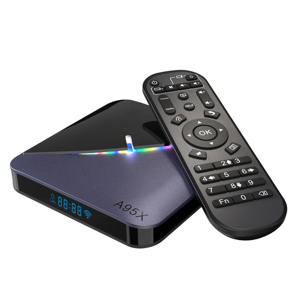 A95X F3 Amlogic S905X3 2GB RAM 16GB ROM 5G WIFI bluetooth 4.0 Android 9.0 4K 8K TV Box with 64 RGB Light