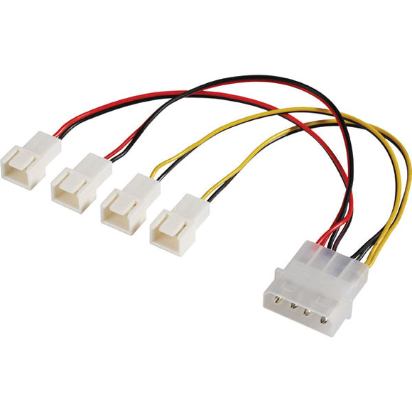 Akasa AK-CB001 Multi-fan Adapter With Speed Reduction Four Fans To Single PSU Connector