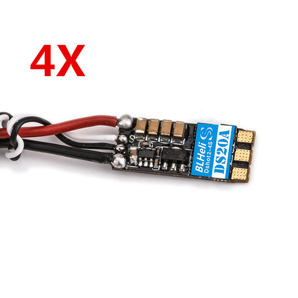4X DYS DS20A 20amp BLHeli_S 2-4S ESC BB2 Supports Dshot600 Dshot300 Dshot150 Oneshot42 RC Drone FPV Racing