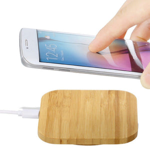 Qi Wireless Charger Charging Slim Wood Pad Mat for Samsung S8 iPhone 8 Plus X