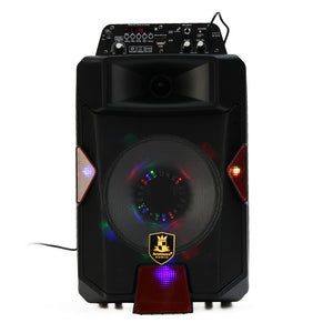 Portable 8 Inch LED Light Outdoor bluetooth Speaker Karaoke Party DJ Equipment with Microphone