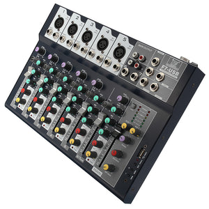 7 Channel Professional Stage Live Studio Audio Mixer USB Mixing Console DJ KTV