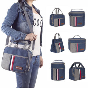 IPRee Waterproof 900D Canvas Thermal Lunch Bag Box Cooler Thermo Insulated Food Handbag Picnic