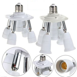 5 in 1 E27 Flexible Holder Socket Splitter Light Lamp Bulb Adapter Converter