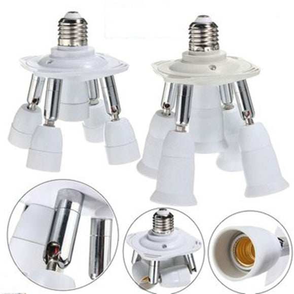 5 in 1 E27 Flexible Holder Socket Splitter Light Lamp Bulb Adapter Converter