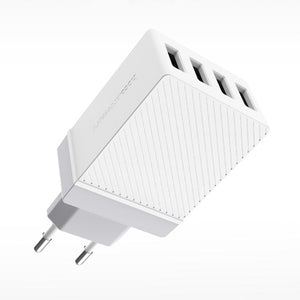 HOCO C23B 3.4A 4Ports EU Plug Fast Charging Travel Wall Charger For iphone X 8 Samsung S8 Xiaomi 6