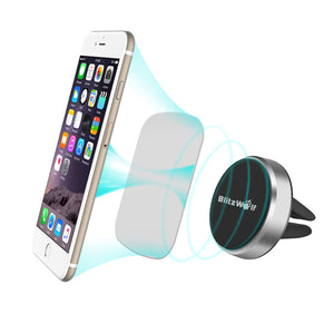 BlitzWolf BW-MH3 Stainless Steel Reinforced Magnetic Car Air Vent Universal Phone Holder