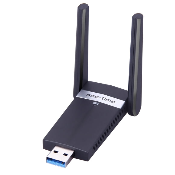 1200Mbps Double Band 2.4G/5.8GHz Wireless USB Dual Antennas Network Card Wifi Receiver