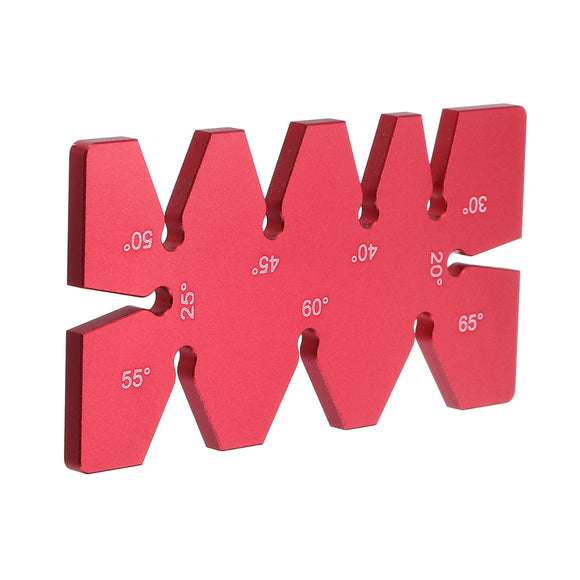Aluminum Alloy  20-65 Degree Angle Gauge Angle Template Ruler For Woodworking