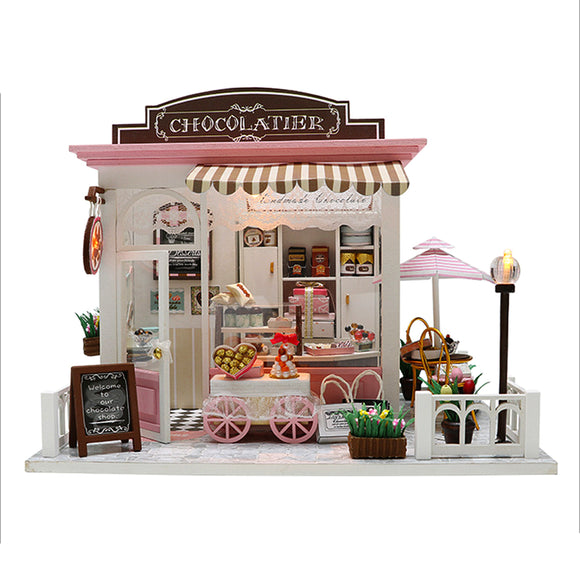 DIY Model Doll House Assembling Christmas Birthday Gift Chocolate House