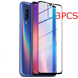 3 PCS BAKEEY Anti-Explosion Full Cover Full Gule Tempered Glass Screen Protector for Xiaomi Mi9 / Mi 9 Transparent Edition