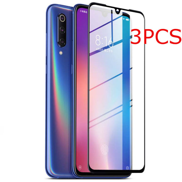 3 PCS BAKEEY Anti-Explosion Full Cover Full Gule Tempered Glass Screen Protector for Xiaomi Mi9 / Mi 9 Transparent Edition