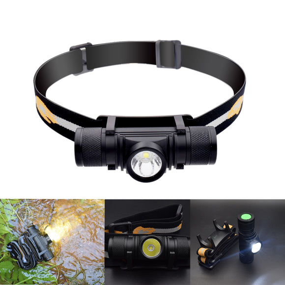 XANES D10 1000LM XPL LED 6 Modes Stepless Dimming USB Charging Interface IPX6 Waterproof Headlamp