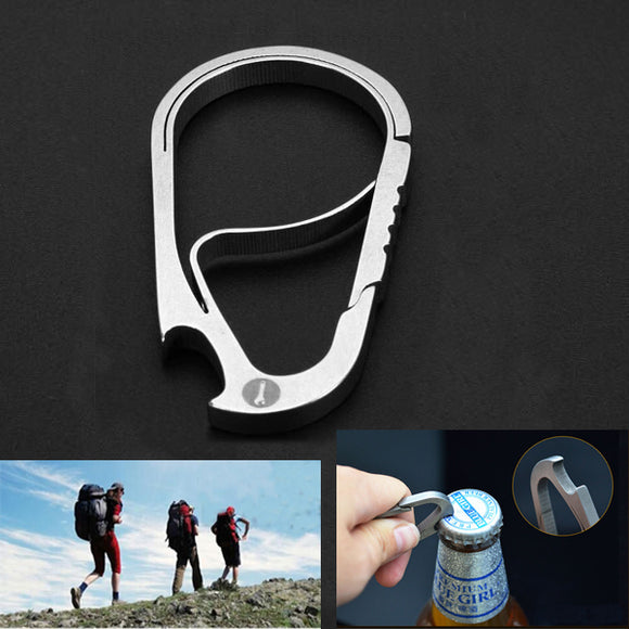 AOTDDOR Stainless Steel Carabiner Keys Hanging Buckle Keychain EDC Tool