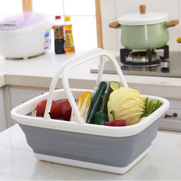 Honana CF-SC61 Collapsible Silicone Vegetable Fruit Laundry Basket Storage Travel Camping Organizer