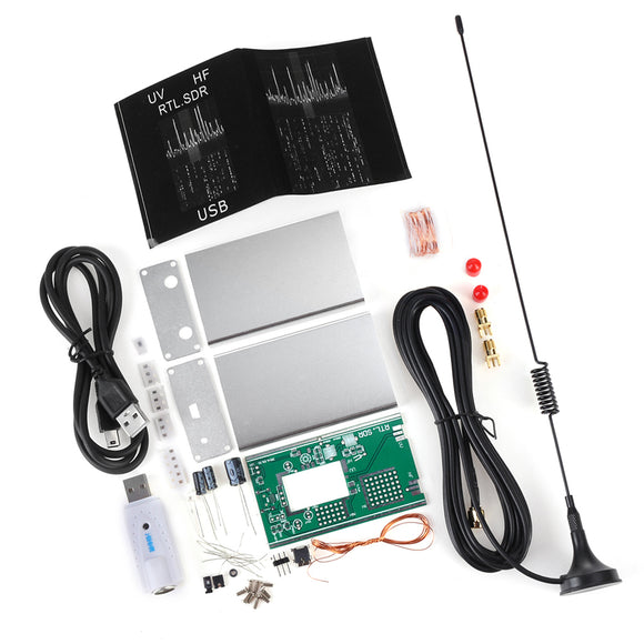 100KHz-1.7GHz Software Radio Full Band RTL-SDR Receiver DIY Kit Aviation Short Wave Broadband