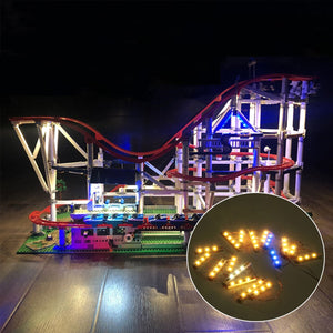 DIY LED Light Lighting Kit ONLY For LEGO 10261 Roller Building USB Powered