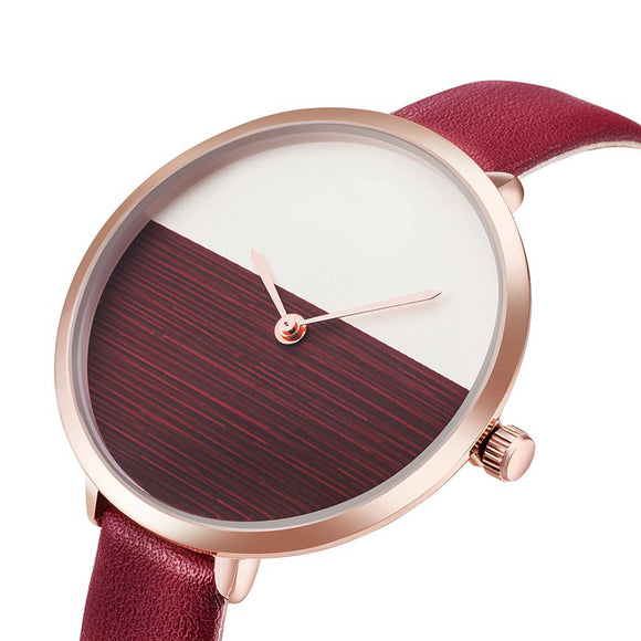 HORADAR H14 Colorful Simple Designs Women Wrist Watch Thin Leather Strap Quartz Watch