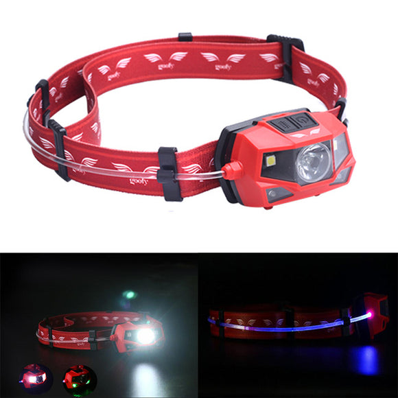 Goofy DT-7605 180 Lumens Outdoor Cycling  LED Headlamp 360 Degree Light Beam IPX4 Warning Light