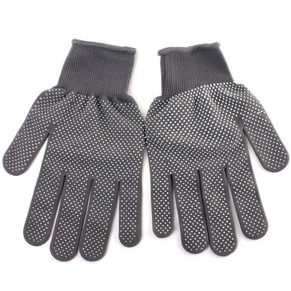 2 Pairs Grey Heat Resistant Finger Glove Hair Straightener Perm Curling Hairdressing Hand Protector