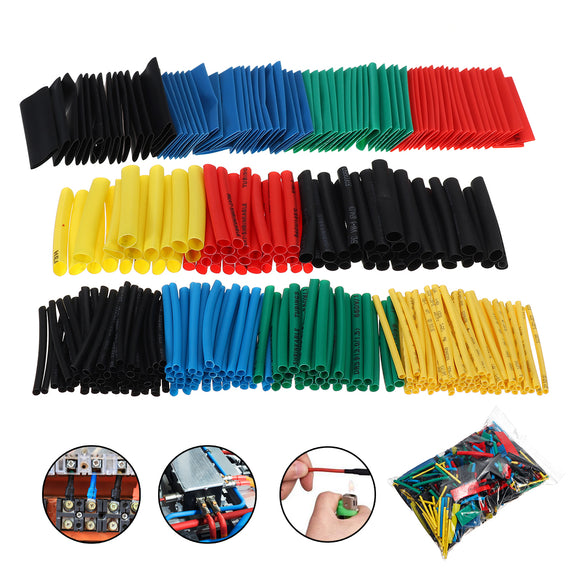 560Pcs Heat Shrink Wire Cable Tubing Tube Wrap Sleeve Shrinkable 2:1 Set Kit