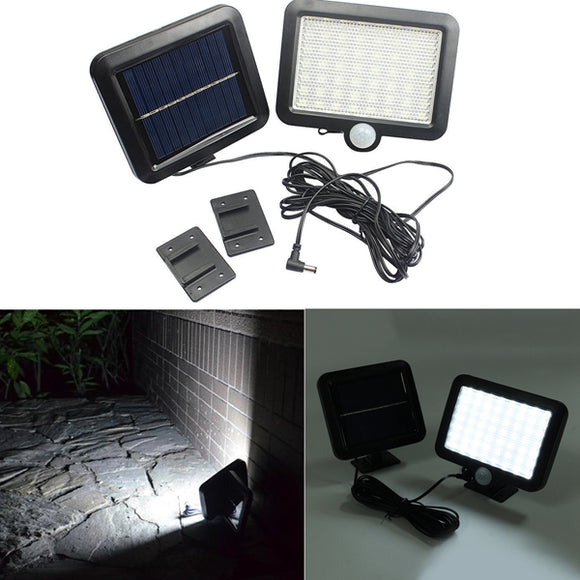 Solar Power 56 LED PIR Motion Sensor Garden Wall Light Outdoor Garden Lamp