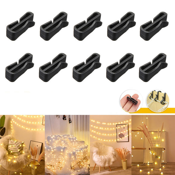 10PCS Gutter Hook Heavy Duty Clips for Christmas Party LED Icicle Fairy Light
