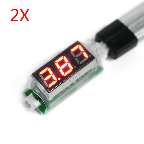 2X PH2.0 PH1.25 1S Battery Voltage Checker Tester For Blade Nano QX CPX Tiny Whoop V911