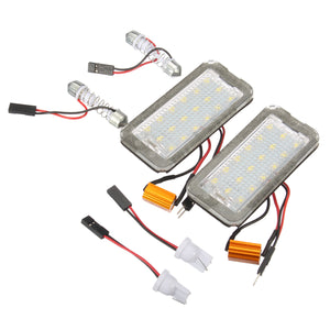 18 SMD LED License Plate Lights Super White Error Free Pair for Fiat 500 500C