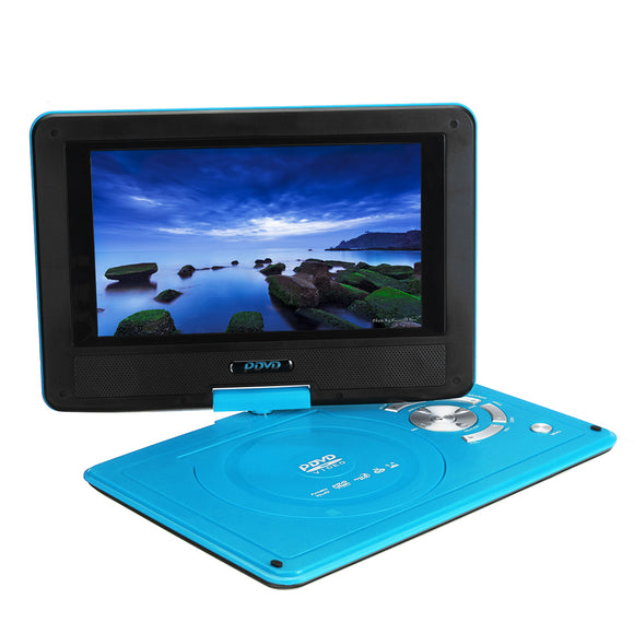 9.8 Inch Portable Car Rechargeable DVD Player Game Video Controller 270 Swivel Screen