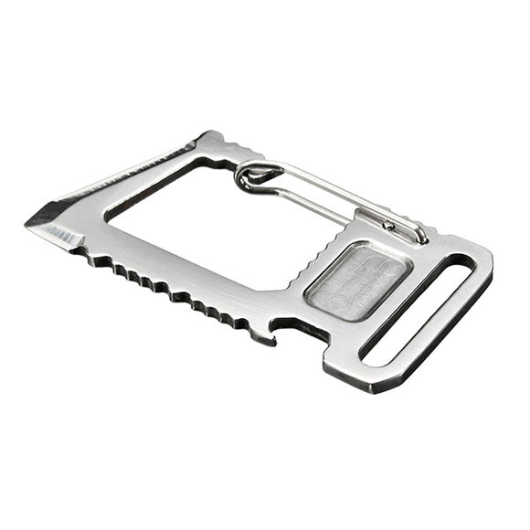 AOTDDOR Stainless Steel Carabiner Screwdriver Opener Key Buckle EDC Tool