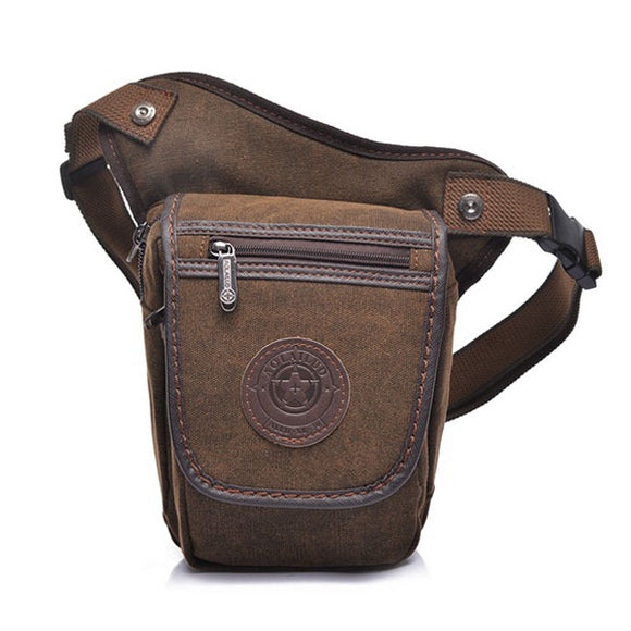 Men Canvas Waterproof Casual Cross Body Bag Retro Waist Bag