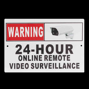 30 x 20cm (12 x 8") 24 Hour Online Remote Video Surveillance Security CCTV Camera Metal Sign Decal"