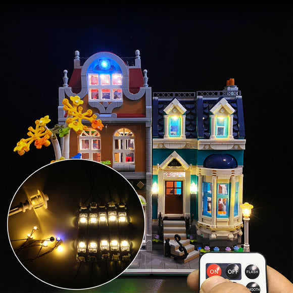 DIY LED Light Lighting Kit ONLY For LEGO 10270 European Style Bookstore Bricks Toys
