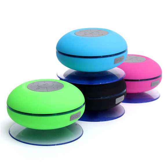 Waterproof Wireless Bluetooth Hands Free Mic Suction LED Light Speaker Shower