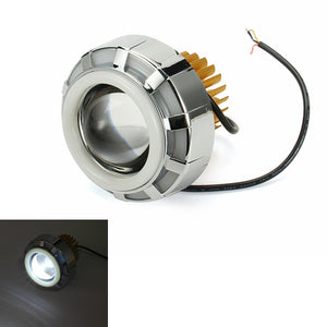 12V 15W 2200LM 6500K Motorcycle Spot Lightt LED headlight Bifocal High/Low Strobe Headlights
