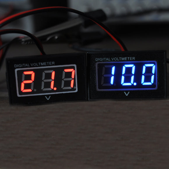 DC2.5-30V LCD Display Digital Voltage Meter Waterproof Dustproof 0.56 Inch LED Digital Tube